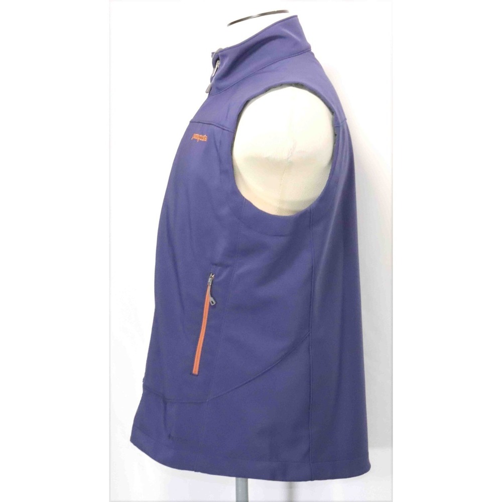 Patagonia Adze Blue Full Zip Softshell Polartec Hiking Outdoor Vest Mens Size Lg - Picture 2 of 7